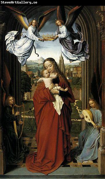 Gerard David Virgin and Child with Four Angels